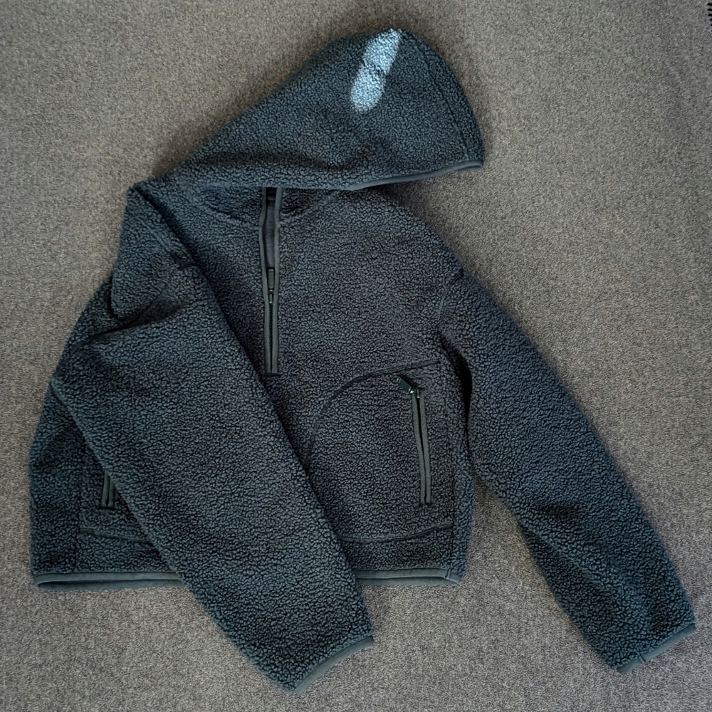 UNIQLO Forest Green Fleece Quarterzip Hoodie XS